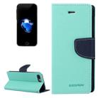 GOOSPERY FANCY DIARY for iPhone 8 Plus & 7 Plus   Cross Texture Horizontal Flip Leather Case with Card Slots & Wallet & Holder(Blue) - 1