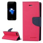 GOOSPERY FANCY DIARY for iPhone 8 Plus & 7 Plus   Cross Texture Horizontal Flip Leather Case with Card Slots & Wallet & Holder(Magenta) - 1