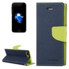 GOOSPERY FANCY DIARY for iPhone 8 Plus & 7 Plus   Cross Texture Horizontal Flip Leather Case with Card Slots & Wallet & Holder(navy) - 1