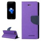 GOOSPERY FANCY DIARY for iPhone 8 Plus & 7 Plus   Cross Texture Horizontal Flip Leather Case with Card Slots & Wallet & Holder(Purple) - 1