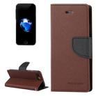 GOOSPERY FANCY DIARY for iPhone 8 Plus & 7 Plus   Cross Texture Horizontal Flip Leather Case with Card Slots & Wallet & Holder(Brown) - 1