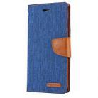 GOOSPERY CANVAS DIARY for iPhone 8 Plus & 7 Plus   Canvas Texture Horizontal Flip Leather Case with Card Slots & Wallet & Holder(Dark Blue) - 2