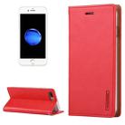 GOOSPERY BLUE MOON for iPhone 8 Plus & 7 Plus   Crazy Horse Texture Horizontal Flip Leather Case with Card Slots & Wallet & Holder(Red) - 1