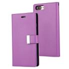 GOOSPERY RICH DIARY for iPhone 8 Plus & 7 Plus   PU + TPU Crazy Horse Texture Horizontal Flip Leather Case with Card Slots & Wallet(Purple) - 1