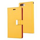 GOOSPERY RICH DIARY for iPhone 8 Plus & 7 Plus   PU + TPU Crazy Horse Texture Horizontal Flip Leather Case with Card Slots & Wallet(Yellow) - 1