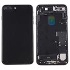 Battery Back Cover Assembly with Card Tray for iPhone 7 Plus (Jet Black) - 1