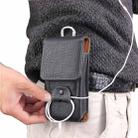 For iPhone 8 Plus & 7 Plus   & 6s Plus & 6 Plus Vertical Flip Retro Elephant Texture Leather Case / Waist Bag with Card Slots & Back Splint & Buckle & Earphone Hole(Black) - 1