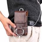 For iPhone 8 Plus & 7 Plus   & 6s Plus & 6 Plus Vertical Flip Retro Elephant Texture Leather Case / Waist Bag with Card Slots & Back Splint & Buckle & Earphone Hole(Coffee) - 1