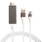 8 Pin Male to HDMI & USB Male Adapter Cable, Length: 2m(White) - 1