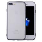 For iPhone 8 Plus & 7 Plus   TPU + PC Frosted Transparent Protective Case(Black) - 1