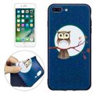 For 5.5 Inch iPhone 8 Plus & 7 Plus   Owl Under the Moon Pattern Stereo Relief TPU Protective Back Cover - 1
