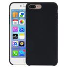 Pure Color Liquid Silicone Case for iPhone 8 Plus & 7 Plus(Black) - 1