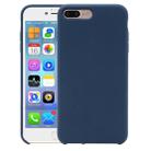 Pure Color Liquid Silicone Case for iPhone 8 Plus & 7 Plus(Dark Blue) - 1