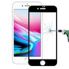 For iPhone 8 / 7 0.26mm 9H Surface Hardness 3D Explosion-proof Full Screen Carbon Fiber Soft Edges Tempered Glass Screen Film(Black) - 1
