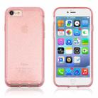 For iPhone SE 2020 & 8 & 7 Flash Powder Translucent Shockproof Protective Case(Pink) - 1