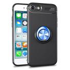 Metal Ring Holder 360 Degree Rotating TPU Case For iPhone SE 2020 & 8 & 7 (Black+Blue) - 1