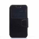 Silicone Sliding Universal Leather Case for 5.5 inch Mobile Phone(Black) - 1