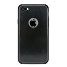 MOFI Shockproof PC+TPU+PU Leather Protective Back Case for iPhone 8(Black) - 1