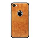 MOFI Shockproof PC+TPU+PU Leather Protective Back Case for iPhone 8(Light Brown) - 1