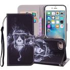 Chimpanzee Pattern Colored Drawing Horizontal Flip Leather Case For iPhone SE 2020 & 8 & 7, with Holder & Card Slots & Wallet & Lanyard - 1