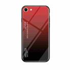 Gradient Color Glass Case For iPhone SE 2020 & 8 & 7 (Red) - 1