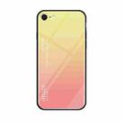 Gradient Color Glass Case For iPhone SE 2020 & 8 & 7 (Yellow) - 1