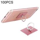 100 PCS Universal Finger Ring Mobile Phone Holder Stand(Rose Gold) - 1
