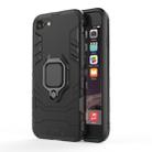 PC + TPU Shockproof Protective Case For iPhone SE 2020 & 8 & 7, with Magnetic Ring Holder (Black) - 1