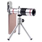 Universal 18X Zoom Telescope Telephoto Camera Lens with Tripod Mount & Mobile Phone Clip, For iPhone, Galaxy, Huawei, Xiaomi, LG, HTC and Other Smart Phones (Silver) - 1