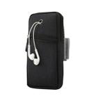 Multi-functional Universal Thin Sports Arm Bag Phone bag Wrist Pack with Earphone Hole for 6.5 Inch or Below Smartphones, Arm Size : 22-38cm (Black) - 2
