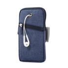 Multi-functional Universal Thin Sports Arm Bag Phone bag Wrist Pack with Earphone Hole for 6.5 Inch or Below Smartphones, Arm Size : 22-38cm (Blue) - 2