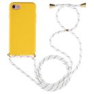 For iPhone 8 / 7 TPU Anti-Fall Mobile Phone Case With Lanyard(Yellow) - 1