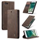 CaseMe-013 Multifunctional Retro Frosted Horizontal Flip Leather Case for iPhone 7 / 8, with Card Slot & Holder & Wallet(Coffee) - 1