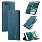 CaseMe-013 Multifunctional Retro Frosted Horizontal Flip Leather Case for iPhone 7 / 8, with Card Slot & Holder & Wallet(Blue) - 1