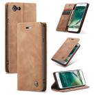 CaseMe-013 Multifunctional Retro Frosted Horizontal Flip Leather Case for iPhone 7 / 8, with Card Slot & Holder & Wallet(Brown) - 1