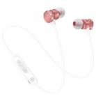 X3 Magnetic Absorption Sports Bluetooth 5.0 In-Ear Headset with HD Mic, Support Hands-free Calls, Distance: 10m(Rose Gold) - 1