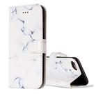 For iPhone SE 2020 & 8 & 7 White Marble Pattern Horizontal Flip Leather Case with Holder & Card Slots & Wallet - 1