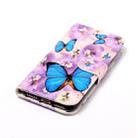 For iPhone SE 2020 & 8 & 7 Embossed Purple Butterfly Pattern Horizontal Flip Leather Case with Holder & Card Slots & Wallet & Photo Frame - 7