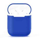 Portable Wireless Bluetooth Earphone Silicone Protective Box Anti-lost Dropproof Storage Bag for Apple AirPods 1/2(Earphone is not Included)(Peacock Blue) - 1