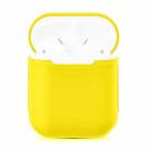 Portable Wireless Bluetooth Earphone Silicone Protective Box Anti-lost Dropproof Storage Bag for Apple AirPods 1/2(Earphone is not Included)(Yellow) - 1