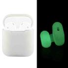 Portable Wireless Bluetooth Earphone Silicone Protective Box Anti-lost Dropproof Storage Bag for Apple AirPods 1/2(Earphone is not Included)(Fluorescent Green) - 1