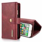 DG.MING For iPhone SE 2020 & 8 & 7 Triple Fold Crazy Horse Texture Horizontal Flip Magnetic Protective Case with Holder & Card Slots & Wallet (Red) - 1