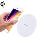 9V 1A / 5V 1A Universal Round Shape Fast Qi Standard Wireless Charger(White) - 1