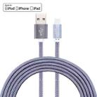 YF-MX04 3m 2.4A MFI Certificated 8 Pin to USB Nylon Weave Style Data Sync Charging Cable(Grey) - 1