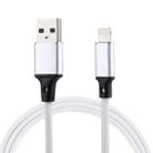 1m 2A USB to 8 Pin Nylon Weave Style Data Sync Charging Cable(White) - 1