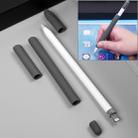 For Apple Pencil Creative 4 in 1 Anti-lost (Pencil Cap + Pencil Point + 2*Penholder Cover) TouchPen Silicone Protective Set(Grey) - 1