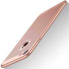 MOFI for iPhone 8 Honeycomb Texture Breathable PC Shockproof Protective Back Case(Rose Gold) - 1