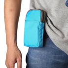 Multi-function Casual Sport Mobile Phone Double Zipper Waist Pack Diagonal Bag for 6.9 Inch or Below Smartphones (Baby Blue) - 1