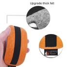 For Apple Magic Mouse 2 European Style Portable Dustproof Storage Bag PU Leather Wool Felt Protective Bag(Orange) - 5