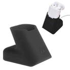 For Apple AirPods Creative Wireless Bluetooth Earphone Silicone Charging Box Charging Seat (Earphone is not Included), Size: 5.1*5.4*6.7cm (Dark Grey) - 1